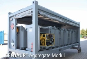 Transport flat with aggregat modul
